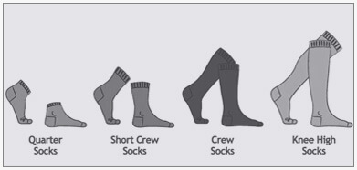 socks size length