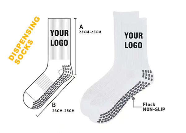 Custom Logo Terry Cotton Grip Socks Football Athletic Made Anti Slip Sport Football Socks