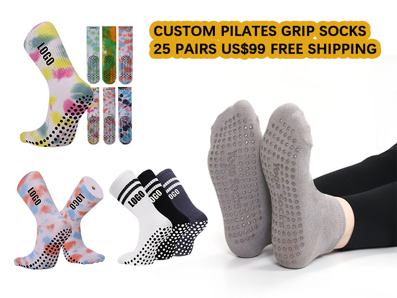 pilates grip socks custom logo anti-slip custom logo yoga gym socks wholesale