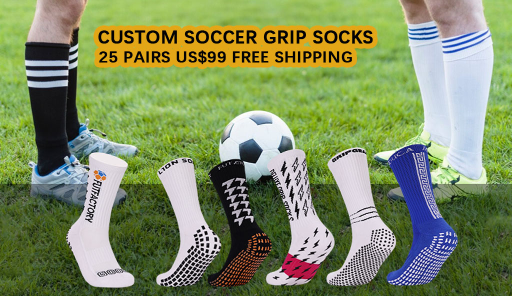 Custom Logo Terry Cotton Grip Socks Football Athletic Made Anti Slip Sport Football Socks