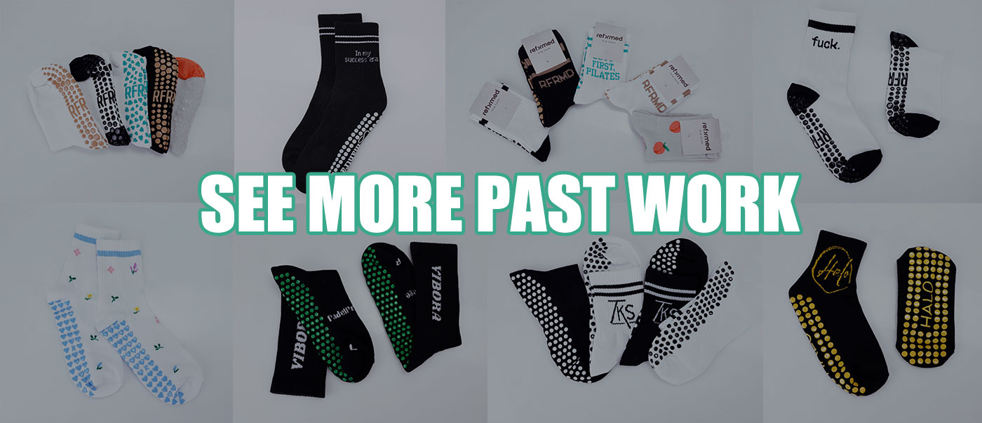 cusotm pilates socks make your own grip socks