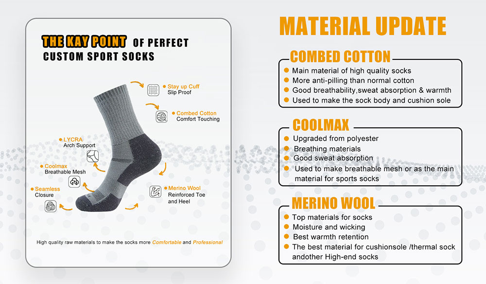CUSTOM SPORT COOLMAX SOCKS