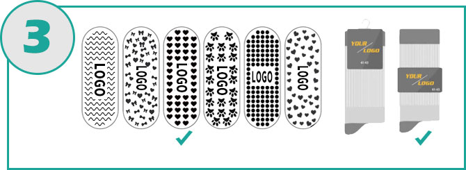 custom pilates socks steps